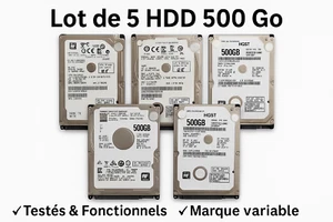 Lot de 5 Disques Durs 500 Go 2.5"/3.5" SATA - Seagate HGST Toshiba OK Testés - Photo 1/1