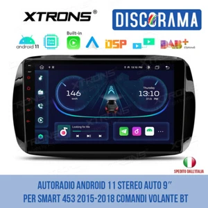 AUTORADIO ANDROID 11 STEREO AUTO 9" PER SMART 453 2015-2018 COMANDI VOLANTE BT - Foto 1 di 11