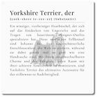 Interluxe Schild 20x20cm Metallschild - Definition Yorkshire Terrier Hund Spruch