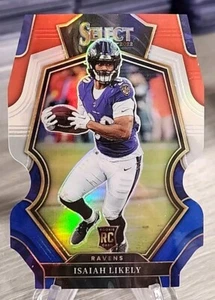 Isaiah Likely 2022 Panini Select Red Blue Die Cut Rookie #110 Baltimore Ravens - Picture 1 of 2