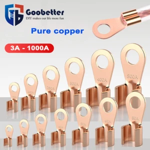 Open Cable Connector Wire Crimp Terminal Kit Copper Lug 3A 5A 10A 20A 30A ~1000A - Picture 1 of 9