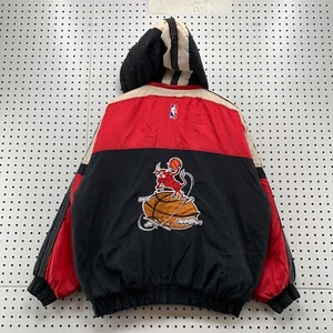 VTG 90s Chicago Bulls Starter Jacket Men XL Benny Bull Hooded Embroidered 27x28 - Picture 1 of 22