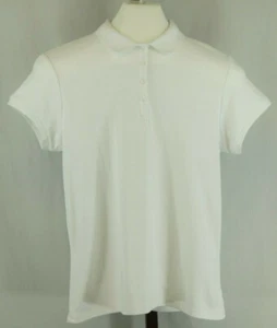 Izod Girls White Short Sleeve School Wear Polo Shirt Size XL (18.5) - Picture 1 of 4