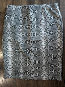 Marc New York Full Control Waistband Preppy Snakeskin Print Skirt Women's Medium - Picture 1 of 12