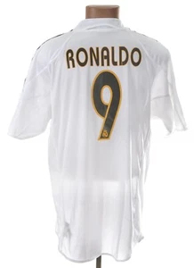 CAMISETA DE FUTBOL LOCAL REAL MADRID 2004/2005 ADIDAS L #9 RONALDO - Imagen 1 de 5