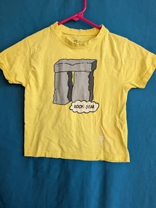 Stonehenge “Rock Star” Kids Tee 5–6Y – Funny Yellow Tourist Souvenir Shirt - Picture 1 of 4