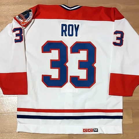 AUTHENTIC Vintage 1989 PATRICK ROY Montréal Canadiens Jersey CCM Small Block NHL Cover