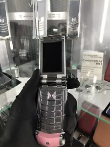 ORIGINAL BRAND VERTU CONSTELLATION F AYXTA PINK SILVER CERAMICS - Picture 1 of 8