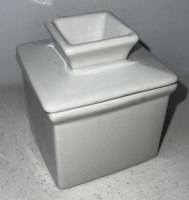 FOX RUN Square White Porcelain Butter Keeper Crock FW12B - Image 1 of 4
