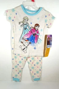 New Disney Frozen Pajamas 18 Months Toddler Girls 2 Piece Elsa and Anna - Picture 1 of 5