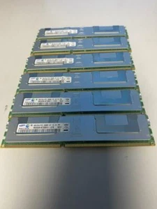 A lot of 6 SAMSUNG 8GB memory - 2Rx4 PC3-8500R-07-10-E1-P0- M393B1K70BH1-CF8 - Picture 1 of 6