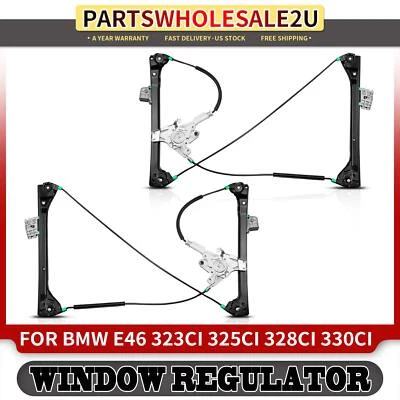 2x Reguladores de ventana delanteros izquierdo y derecho BMW E46 323Ci 325Ci 328Ci 330Ci M3 Foto 1 de 4