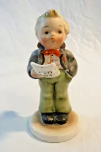 Figura NAPCO Japón "Buen Cantante" De Colección Niño Rubio Música Solo S901 Estilo Hummel - Imagen 1 de 6