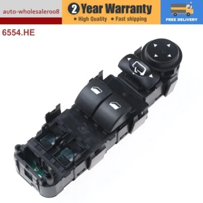 Interruptor de control de ventana eléctrico 6554.HE compatible con Citroen C4 2004-2010 Foto 1 de 4