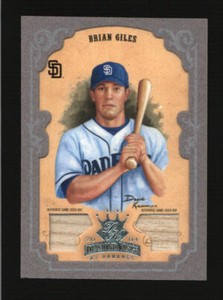 BRIAN GILES 2004 DONRUSS DIAMOND KINGS DUAL GAME BAT #10/25 (BV=$14.99) AG4433