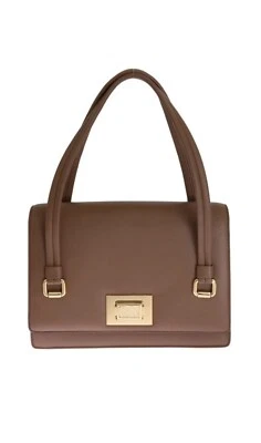 DOLCE & GABBANA Auténtico Cuero Marrón Cartera de Mano Cartera Sicilia Bolso de Mano Foto 1 de 4