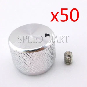 50 PCS High Precision Full Aluminum Knurled Knob + ser screw for CD Player White - Picture 1 of 5