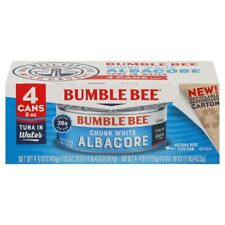 Bumble Bee Chunk White Albacore Tuna in Water 5 oz Cans Pack of 4 - Wild Caug...