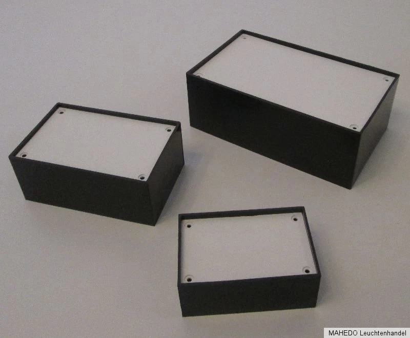 Universal Geräte Leer DIY Gehäuse Case Box Kunststoff Plastik Schwarz Silber