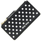 Miu Miu Coin Case 5Mb006 Black White Leather Used Fragment Case Coin Purse
