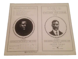 1909 FA CUP FINAL - WH SMITH EDITION - BRISTOL CITY V MANCHESTER UNITED - COPY - - Picture 1 of 1