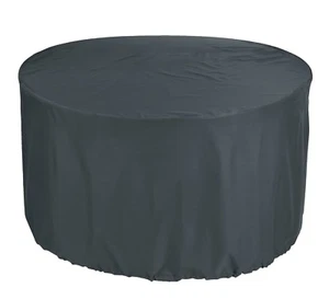 PREMIUM Abdeckplane Rund Gartentisch Abdeckung Schutzhülle Ø 130x75 Anthrazit - Bild 1 von 4