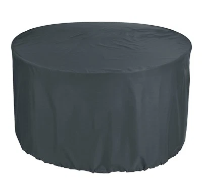 KAUFPIRAT PREMIUM Abdeckplane Rund Gartentisch Abdeckung Schutzhülle Ø 120x75 Anthrazit
