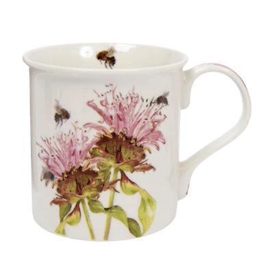 LESSER & PAVEY Ceramic Mug Fine China Drinking Coffee Cup Bee-tanical Bergamot Floral Design