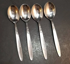 Amefa stainless steel Holland Tulip Time lot of 4 teaspoons Nice - Picture 1 of 3