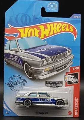 风火轮 '92 宝马 M3 ZAMAC 警察 HW 救援 4/10 — 第 1/4 张图片