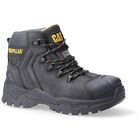 CAT Everett Safety Boots Mens Caterpillar S3 Waterproof Lined Leather Work Shoes