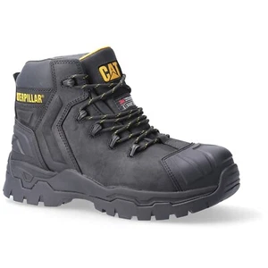 CAT Everett Sécurité Bottes Hommes Caterpillar S3 Étanche Doublé Cuir Work Shoes - Bild 1 von 4