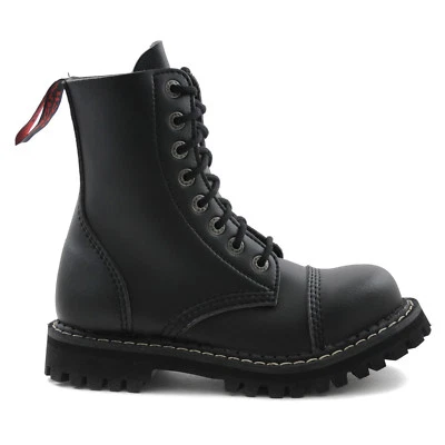 Angry Itch - 8 Loch Vegan AI08/B/PU black Boot Ranger Armee Vegi	 - Bild 1 von 4