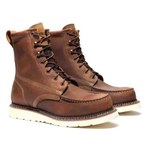 BONANZA Crazy Brown Full Grain Saddle Leather Work Boot - Picture 1 of 7