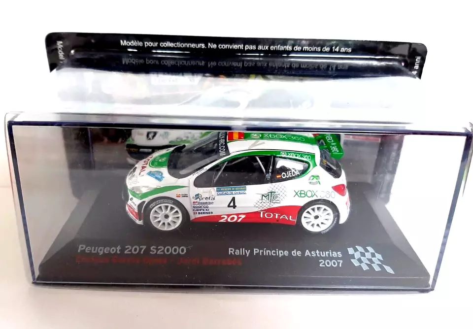 DIE CAST PEUGEOT 207 s2000 RALLY PRINCIPE DE ASTURIAS 2007 OJEDA SCALA 143 - Immagine 1 di 1
