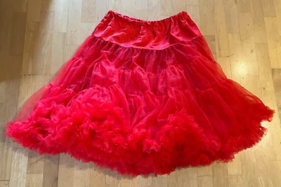 Falda interior HELL BUNNY ROJA ENAGUA SWING TUTU 3 niveles columpio mediana - XL Foto 1 de 4