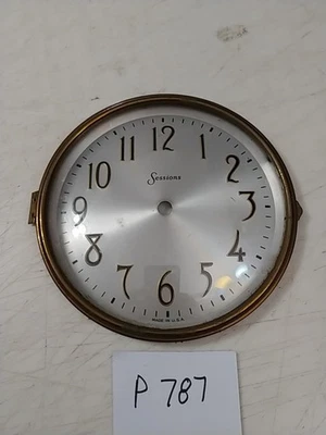 SESSIONS ELECTRIC BANJO CLOCK DIAL & BEZEL & GLASS - Image 1 of 3