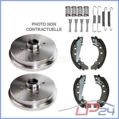 KIT MÂCHOIRES + TAMBOURS DE FREIN ARRIÈRE POUR RENAULT TWINGO 1 96-07 - Photo 1/4