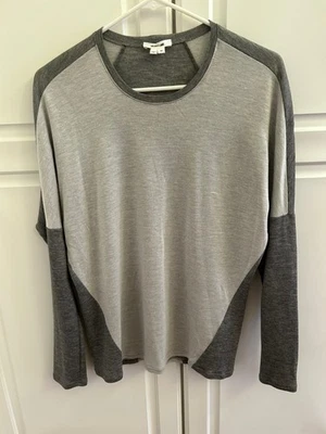 Top para mujer Helmut Lang dos tonos gris manga larga - talla M Foto 1 de 4