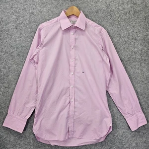 TURNBULL ASSER Dress Shirt Mens 15.5 M Pink Prince of Wales Check Slim ENGLAND - Picture 1 of 12