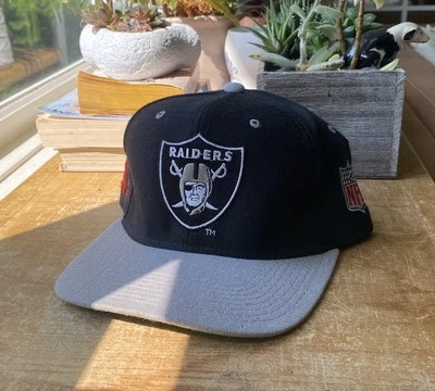 RARA GORRA AJUSTADA DE LANA NFL STARTER DE LOS RAIDERS DE LOS AÑOS 90” DE COLECCIÓN 7 3/8 Foto 1 de 4