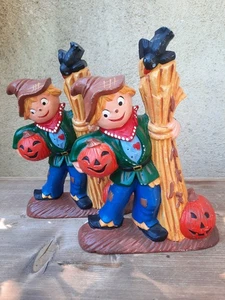 Vintage 10" Alte Welt Weihnachten Gusseisen Vogelscheuche Türstopper Buchstützen Halloween Herbst - Bild 1 von 7