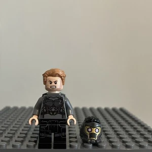 Lego Marvel Super Heroes Minifigura SH0385 Star-Lord Silver Armor Jet Pack 1O - Imagen 1 de 2