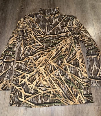 Vintage Mossy Oak Camo Turtleneck Shirt Mens XL Reed Duck Hunting USA made New - Image 1 of 4