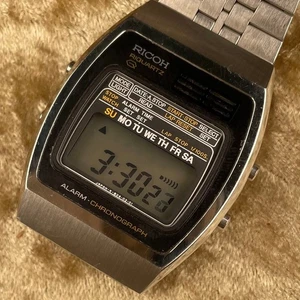 Vintage  Dead RICOH RIGUARTZ Ricoh Requartz Digital Chronograph  Bracelet - Picture 1 of 12