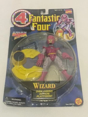 Figura de acción ToyBiz Marvel Fantastic Four Wizard 1996 sin usar, en caja Foto 1 de 2