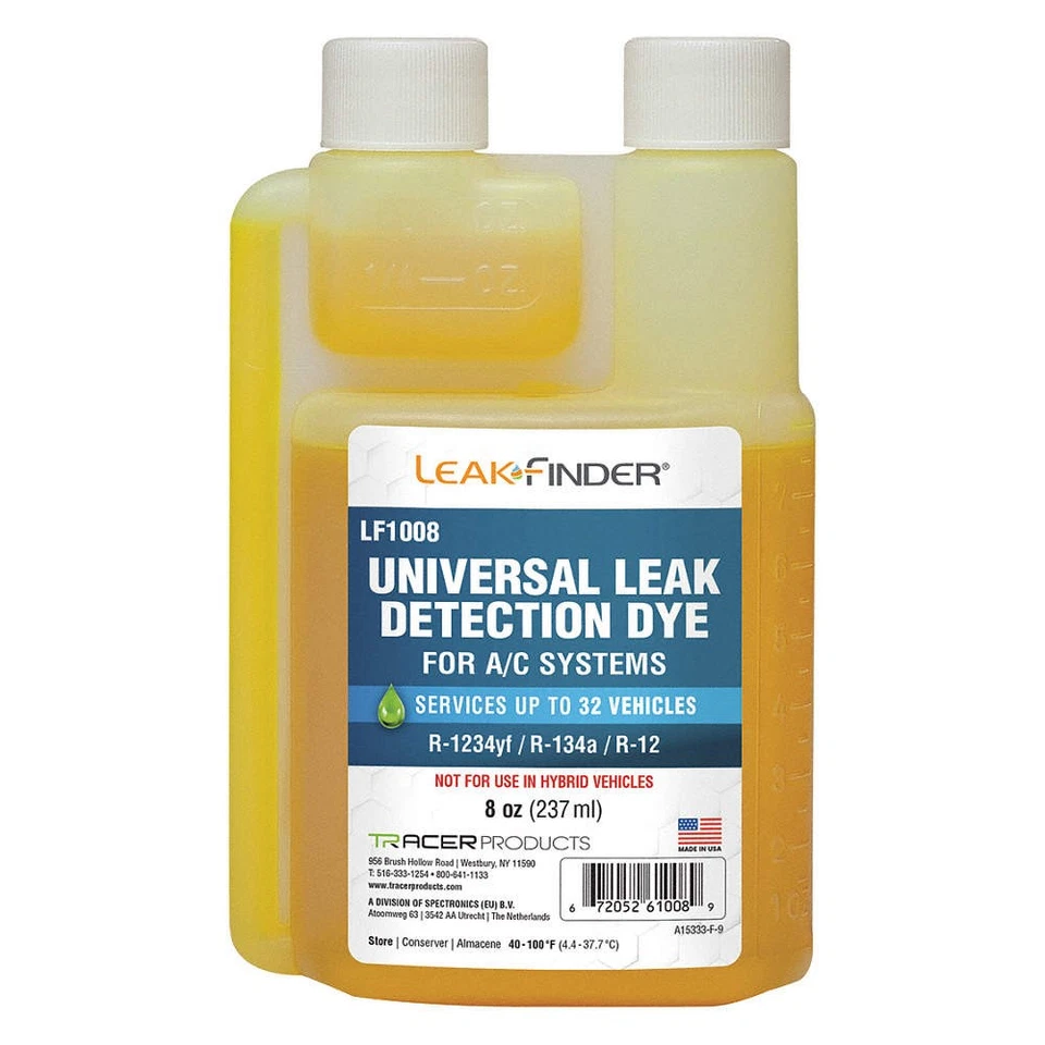 LEAKFINDER  UV Leak Detection Dye,8 oz. Size 55NP17 - Image 1 of 1