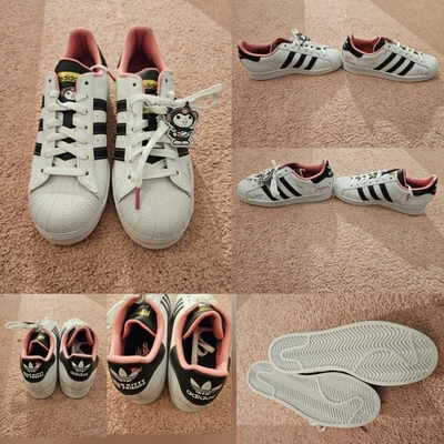 Adidas x Hello Kitty & Friends Kuromi Superstar J Womens Size 8. IF3561 - Image 1 of 4