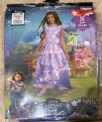 Disfraz Encanto Isabela Niñas S Pequeño 4-6x Disney NUEVO Embalaje al por menor Foto 1 de 2