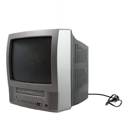 东芝 13 英寸电视 VCR 组合 MV13N3 复古游戏电视/VCR 无遥控器测试 — 第 1/4 张图片